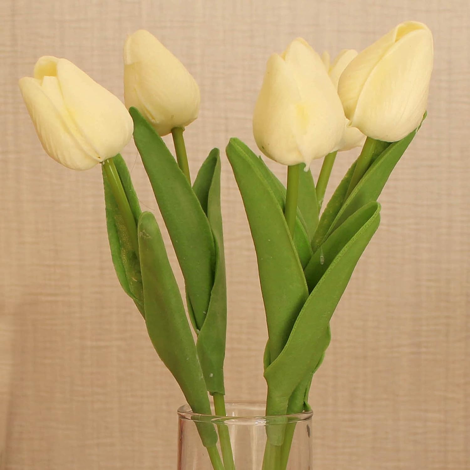 TIED RIBBONS Set of 5 Artificial Tulip Flowers Bunches for Vase (Cream, 34 cm) Home Decoration Items for Living Room Corner Table Top Bedroom Wedding Party (Vase not Included) (B0949J2TVG) Amazon Price History, Amazon Price Tracker