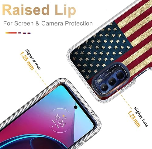 Miniatura 2 de Yodueiv Funda para Moto G Stylus 2022 4G, XT2211 con protector de pantalla de vidrio templado, funda protectora de cuerpo completo con bonito patrón