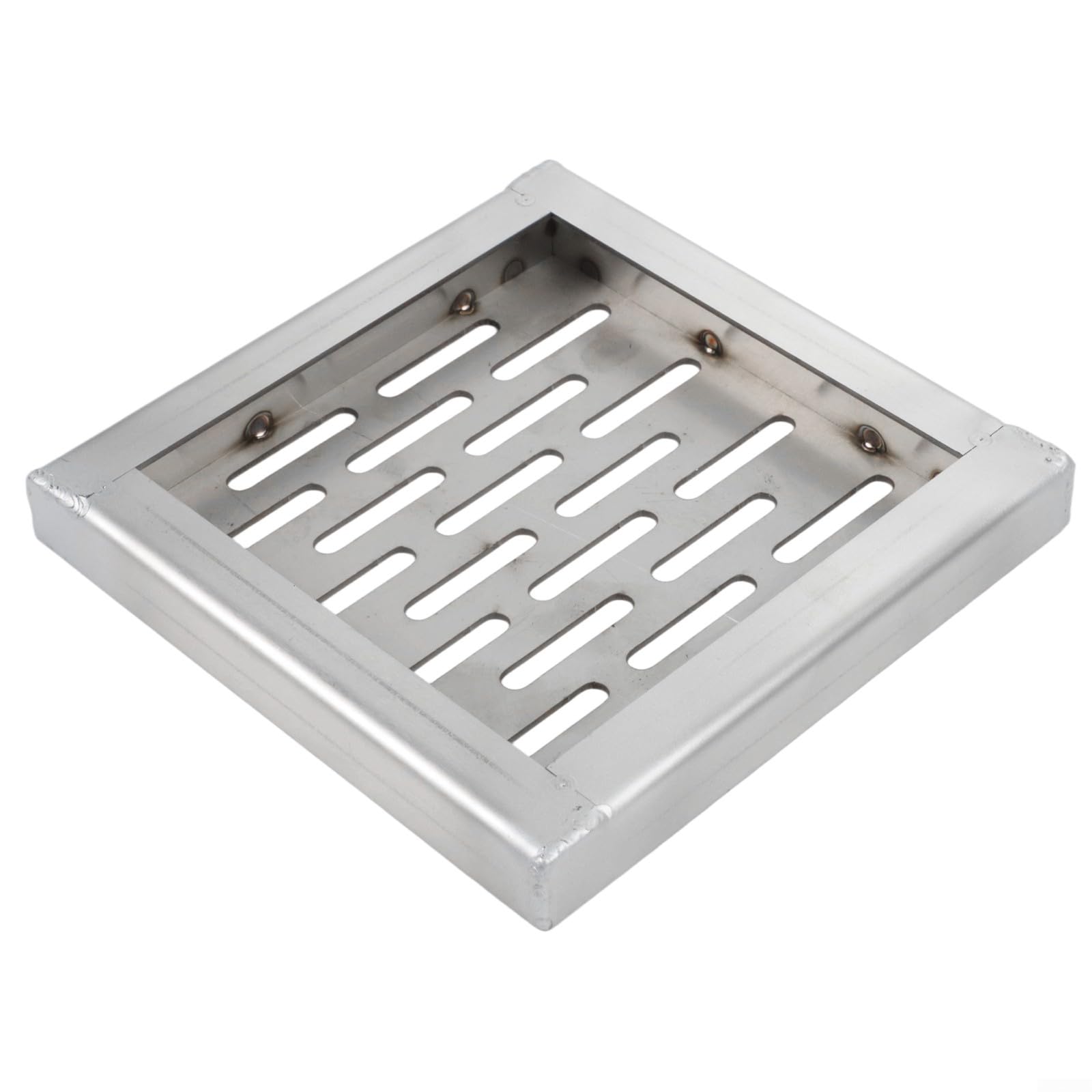 Couvercle de vidange robuste en acier inoxydable avec finition antidérapante et trous de drainage rapide, conçu pour une utilisation dans les routes, les écoles, les zones résidentielles (150 x 150 x