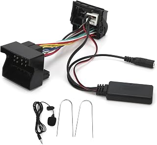 Adapter Bluetooth AUX-IN, 12-pinowy DC12V Kabel Bluetooth AUX-IN Audio Stereo Adapter z mikrofonem do 207 307 407 308