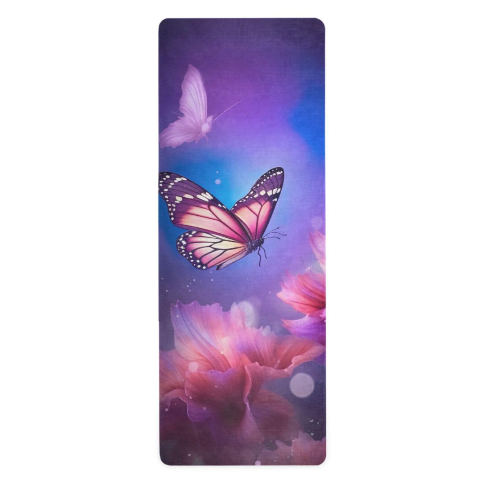 SDMKA Purple Butterfly Yoga Mat for Women Men 71