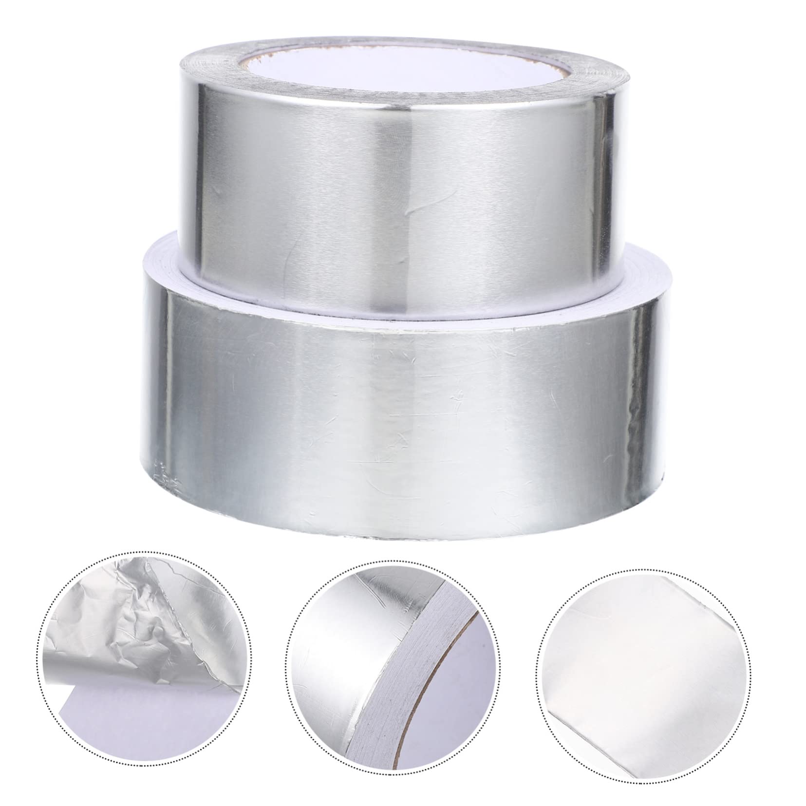 Cinta de Aluminio Resistente al Calor y Waterproof para Protección de Tuberías y Equipos de Precisión 2 Rollos y 2 Grosores Diferentes