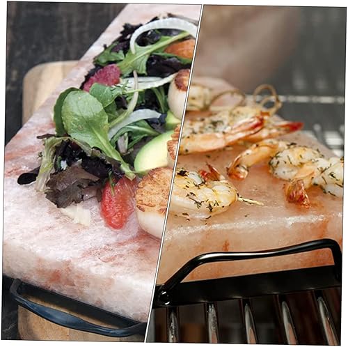 Miniatura 2 de GANAZONO Soporte para placa de sal de acero inoxidable para parrilla, placa de losa de sal, filetes de sal del Himalaya, soporte para bloque de sal,