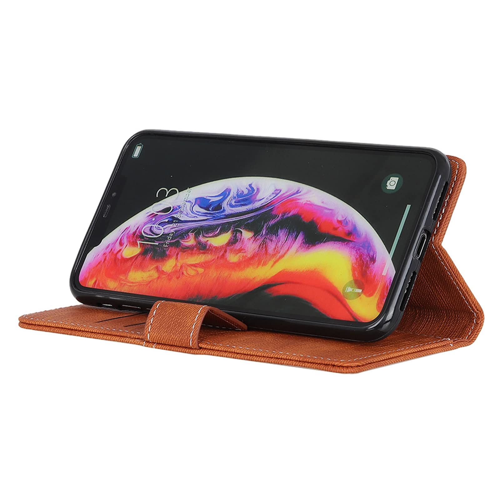 Cuero Funda para Sony Xperia 1 V/Xperia 10 V, Anti-Huella Flip Billetera Magnético Anti-Choques Estuche,Negro,Xperia 10 V