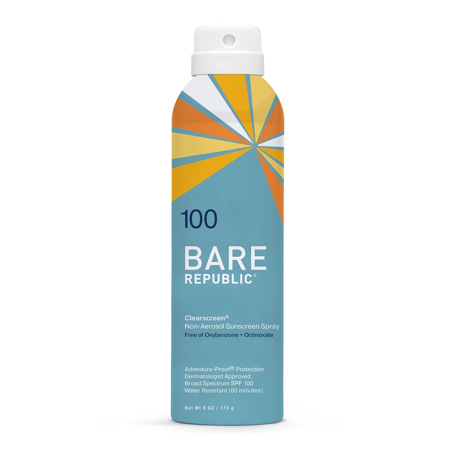 Bare Republic Clearscreen Sunscreen & Sunblock Spray with Vitamin E, 6 Fl Oz (SPF 100) Bare Republic Clearscreen Sunscreen & Sunblock Spray with Vitamin E, 6 Fl Oz (SPF 100)