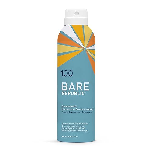 Bare Republic Clearscreen Sunscreen  Sunblock Spray with Vitamin E 6 Fl Oz SPF 100