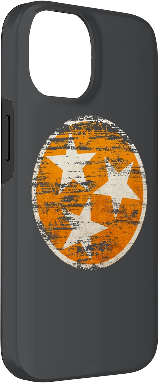 Distressed TN Orange & White State Flag Vintage Tennessee Case for iPhone 14