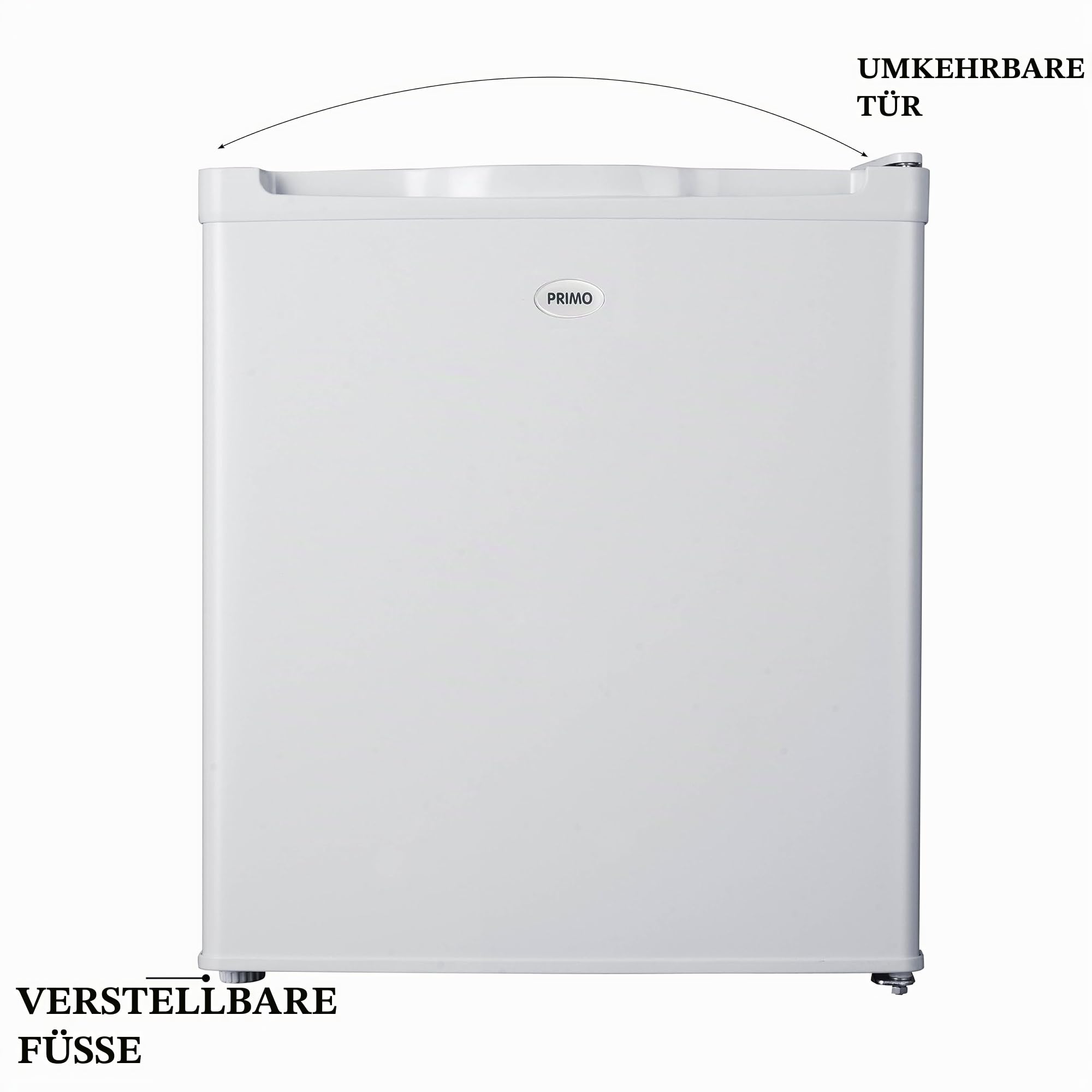 PRIMO PR146DV Mini Gefrierschrank - Gefrierschrank Klein - Freistehend - 33 Liter - Energieeffizienzklasse D - Weiß
