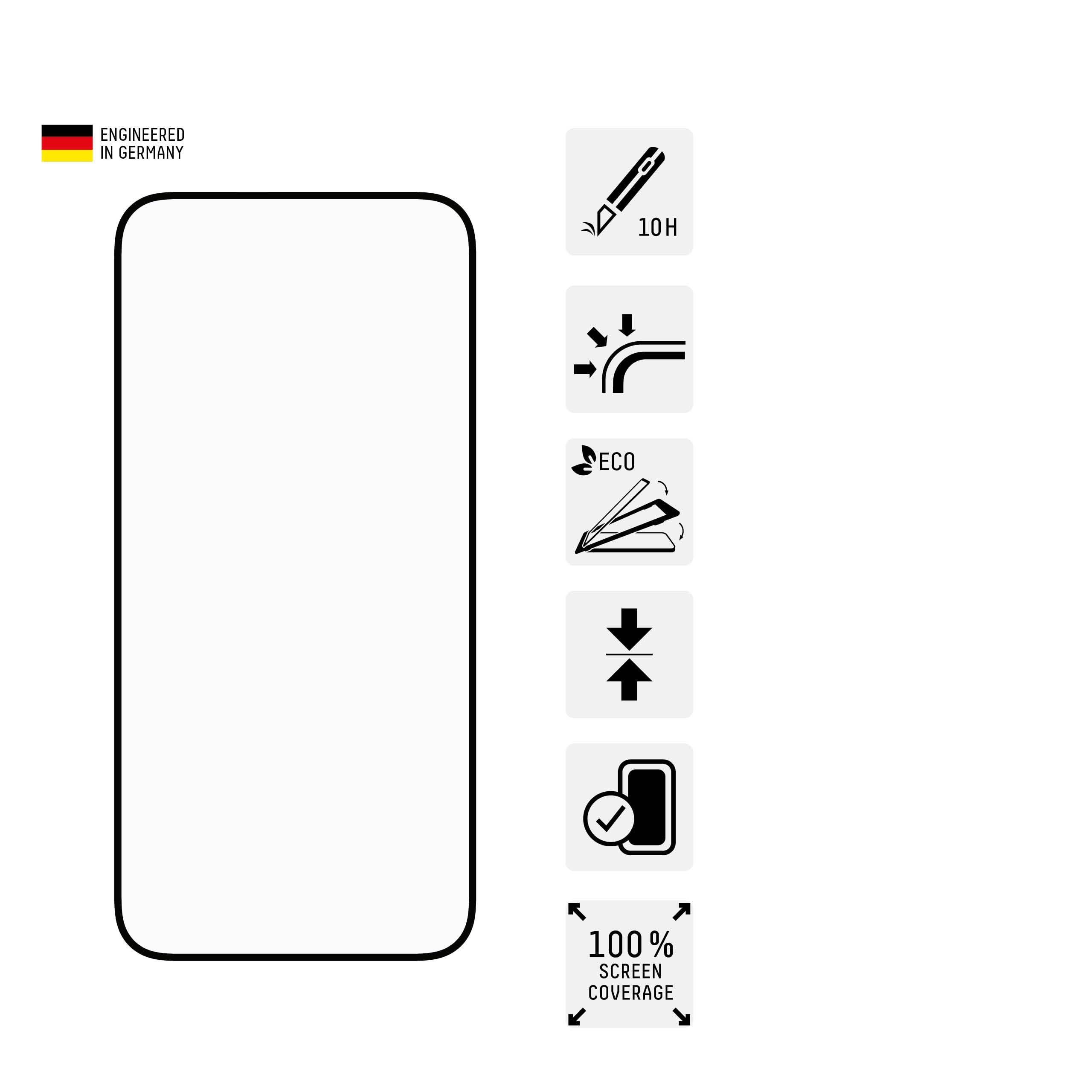 Displex Schutzglas für iPhone 15 Premium Starterset