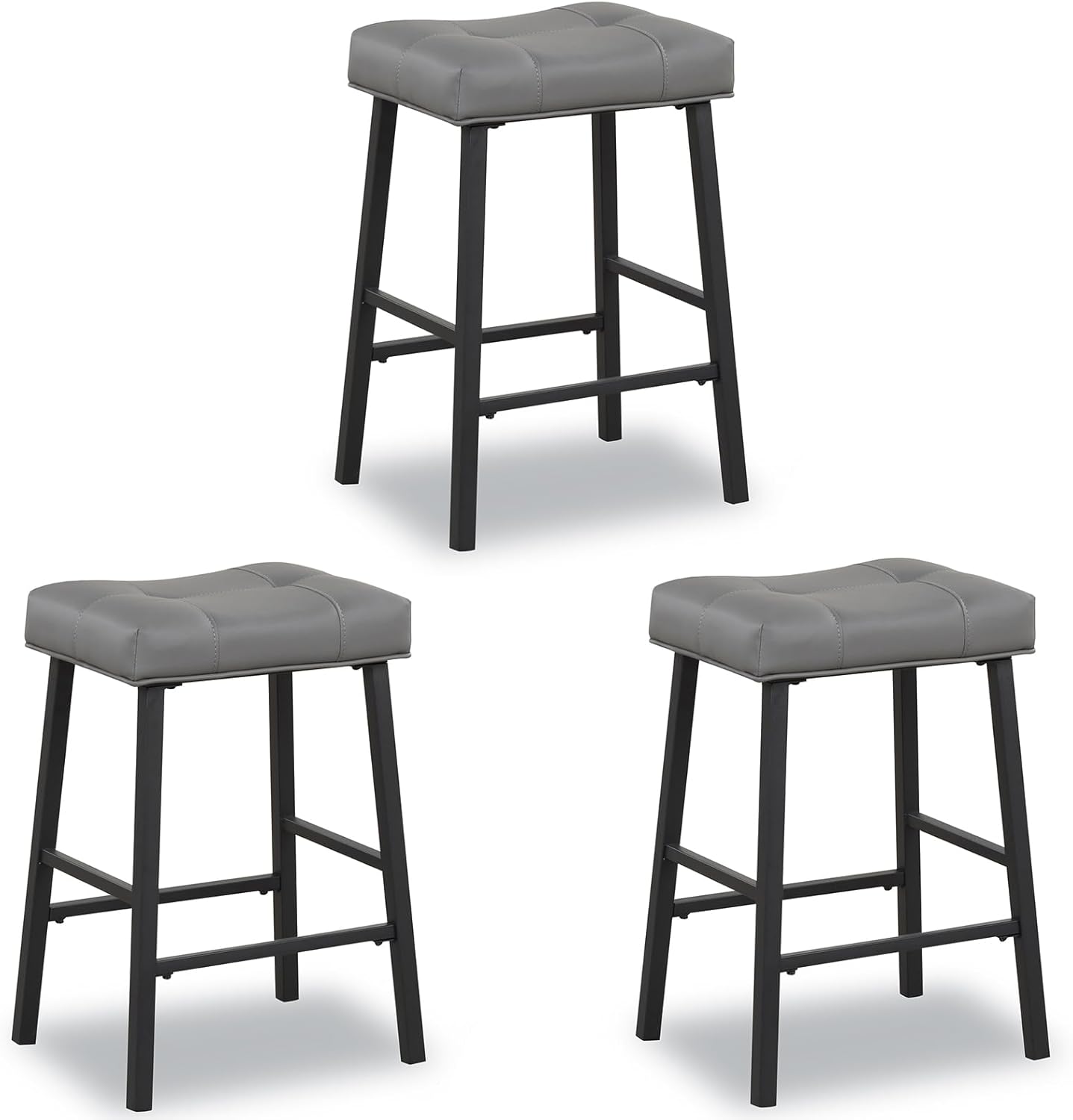KAIRUITUCH Bar Stools Set of 3, 24 Inch Counter Height Bar