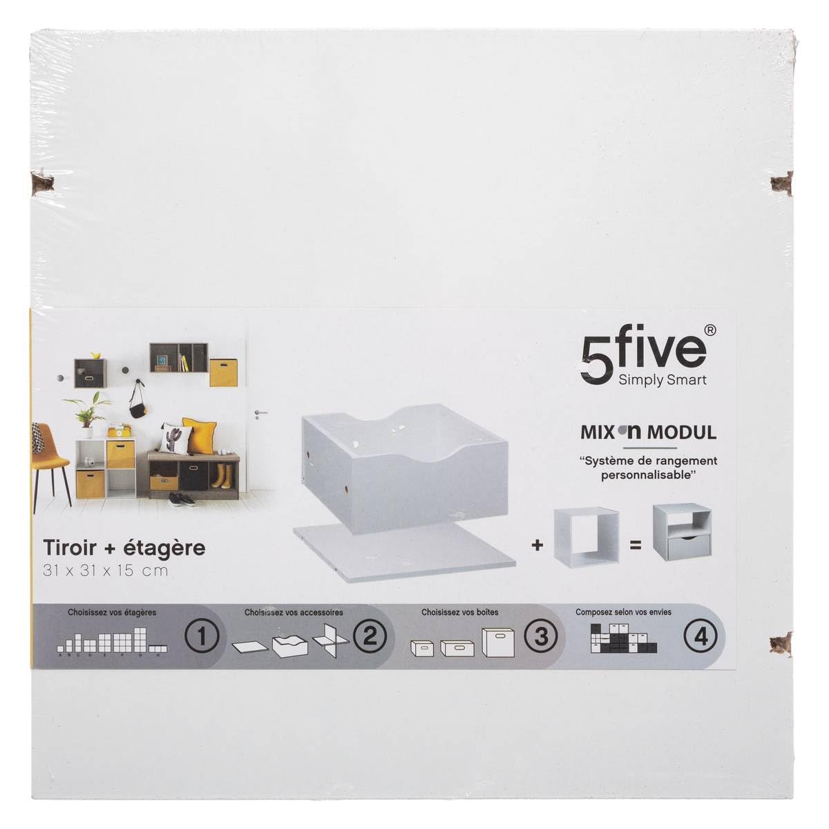 Scarpiera x21 specchio effetto rovere naturale - 5five