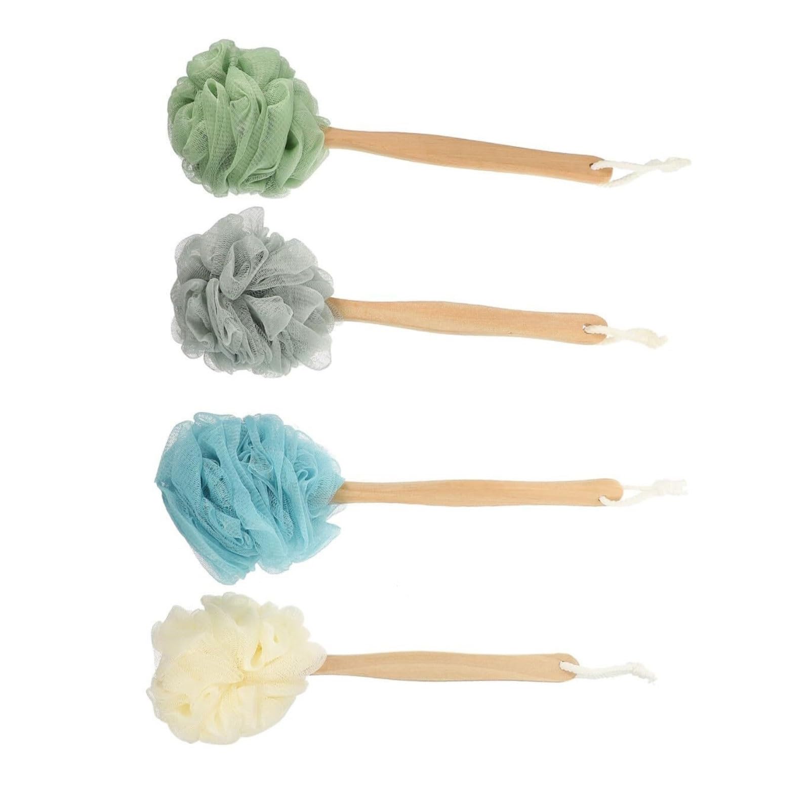 Ergonomía Frotador de espalda de madera for montaje en pared de la Ducha, cepillo de ducha con mango largo, puede producir espuma rica for hombres y mujeres mayores fácil de espumar