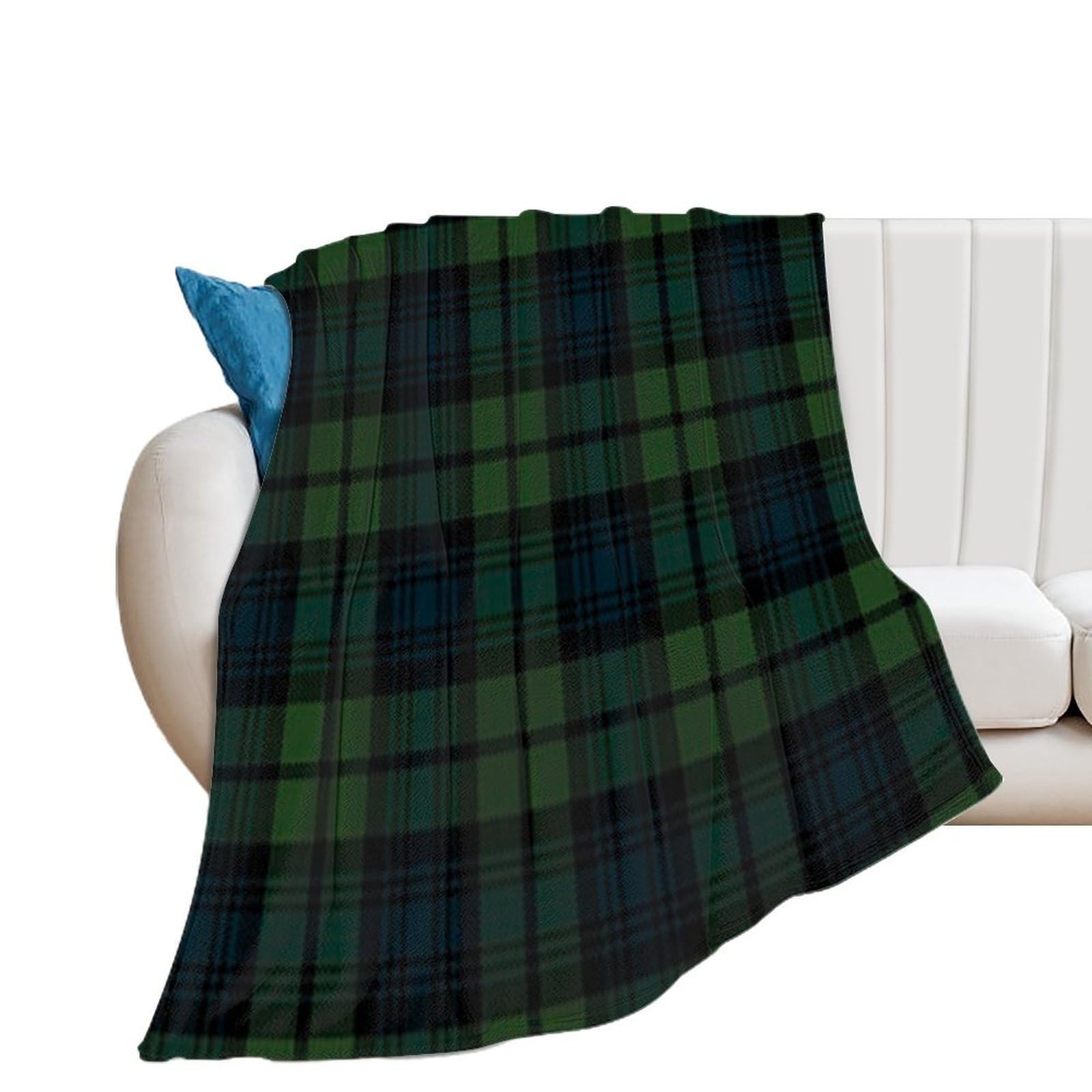 OUTBDNVFSA Scottish Tartan Plaid Throw Blanket Lightweight Summer Blankets for Bed Sofa Camping Travel