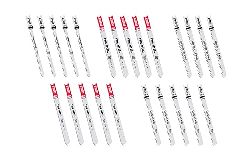 Miniatura 3 de FOXBC U-Shank Juego de cuchillas de rompecabezas para Black+Decker BDEJS600C BDEJS300C, JS515 (75-626) para cortar madera de metal, 24 piezas con