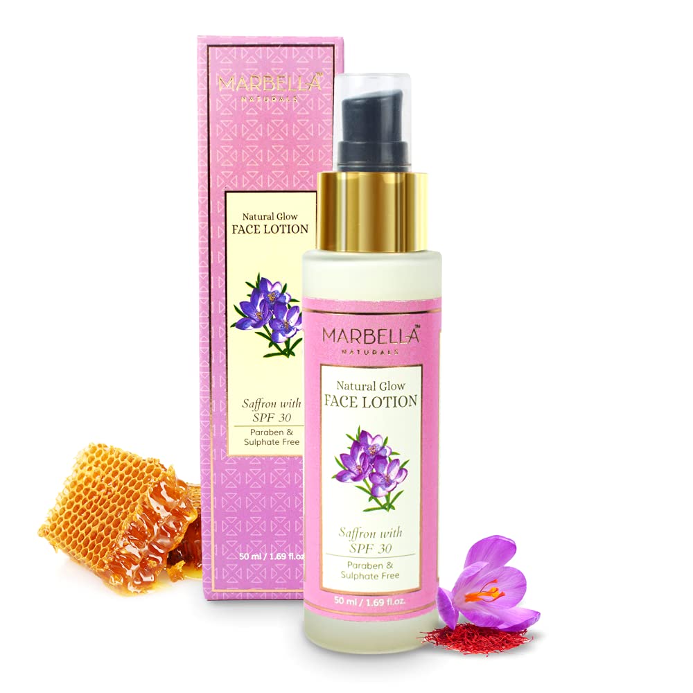 Luxury Face Lotion Day Cream With Saffron Oil & SPF 30, for Skin Whitening , Brightening , Glow , Paraben & Sulphate Free (50 ML)