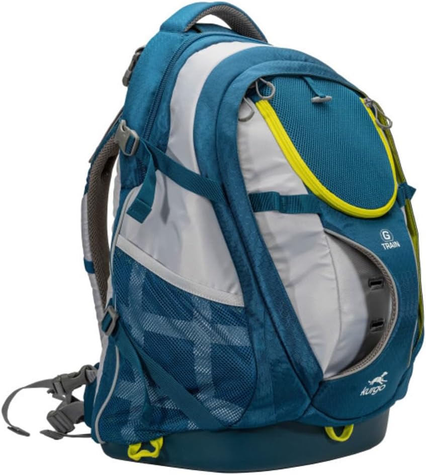 Kurgo G-Train Dog Carrier Backpack - Comfortable Travel Bag for Pets Up to 25 lbs - Waterproof Bottom - Multi-Compartment Pack - Dog Hiking Gear - Rugged Adventure Backpack - Ink Blue