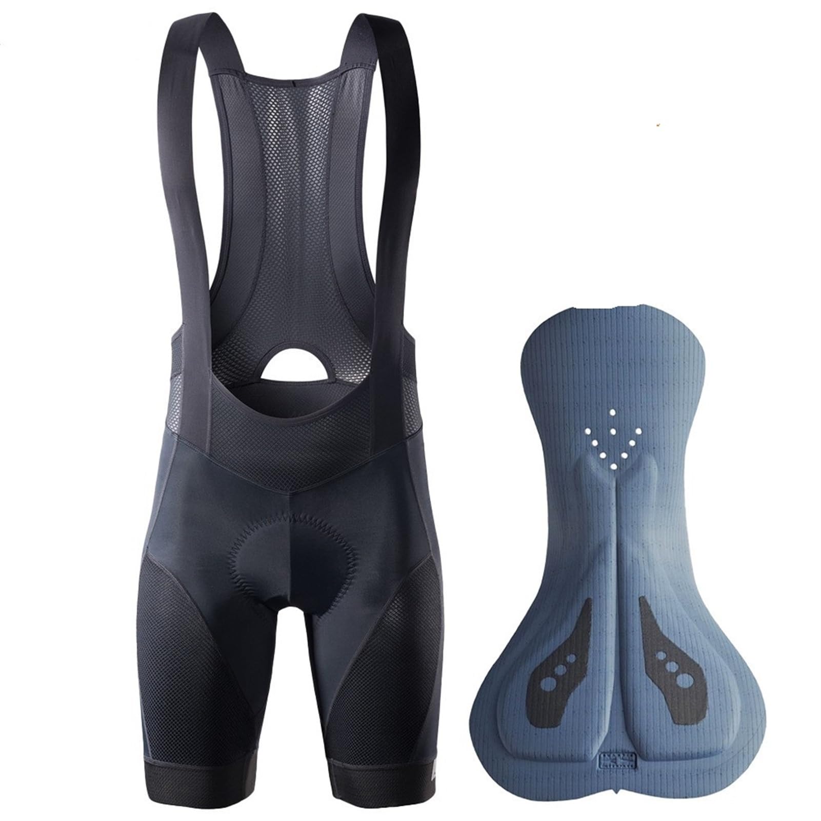 Culotte Ciclismo Hombre Pantalones cortos de ciclismo for hombre, pantalones cortos con tirantes, interfaz elástica, acolchados, for largas distancias, for MTB, mallas ajustadas Ropa Ciclismo Hombre