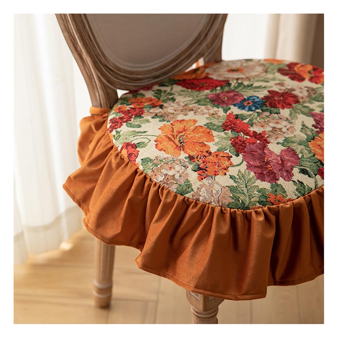 VHJdtE Seat Cushion, Kitchen Dining With Ties|Removable And Washable Seat Pads|Floral Pattern Comfort Butt Pad For All Seasons(C)