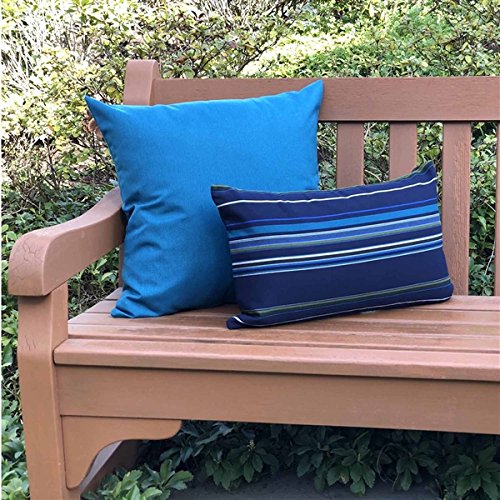 PILLOW DÉCOR Sunbrella Spectrum Peacock Outdoor Pillow 20x20