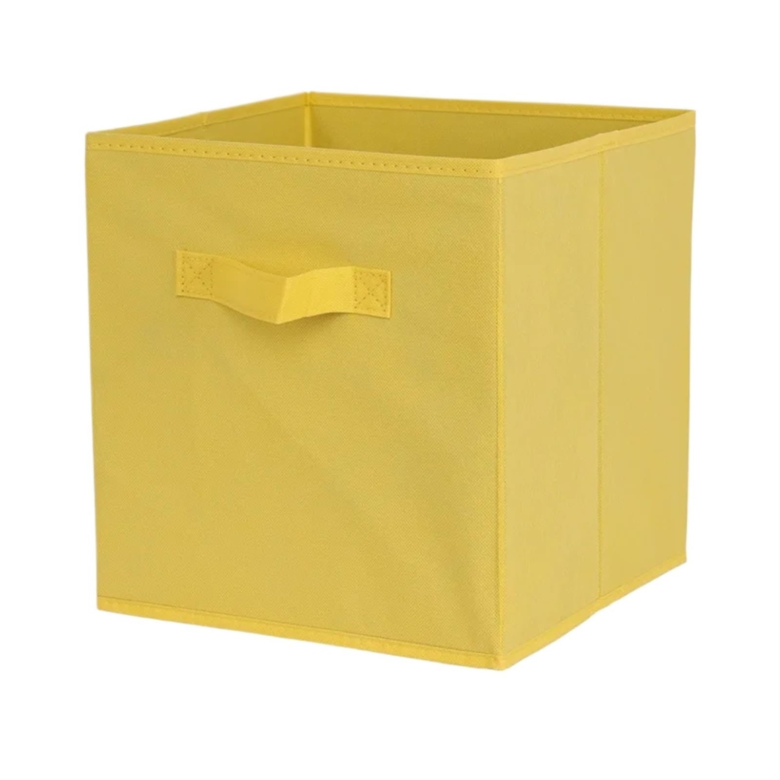 CGUOHU 4PCS Non-woven Fabric Storage Bins,Foldable Cubes And Cloth Organizer Drawer For Closet And Toys For Wardrobe Storage(Yellow)