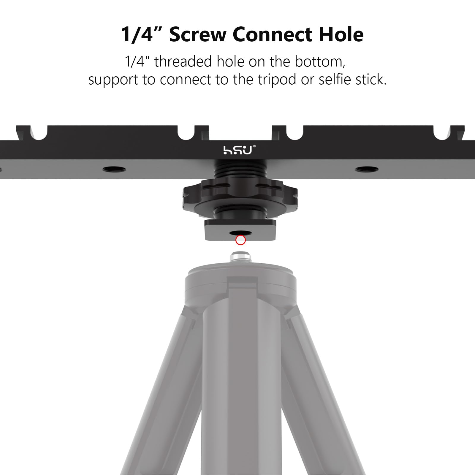 Soporte Universal Para Teléfono Con Zapata Fría - Adaptador Para Trípode, Rotación 360°, Compatible Con IPhone Y Android