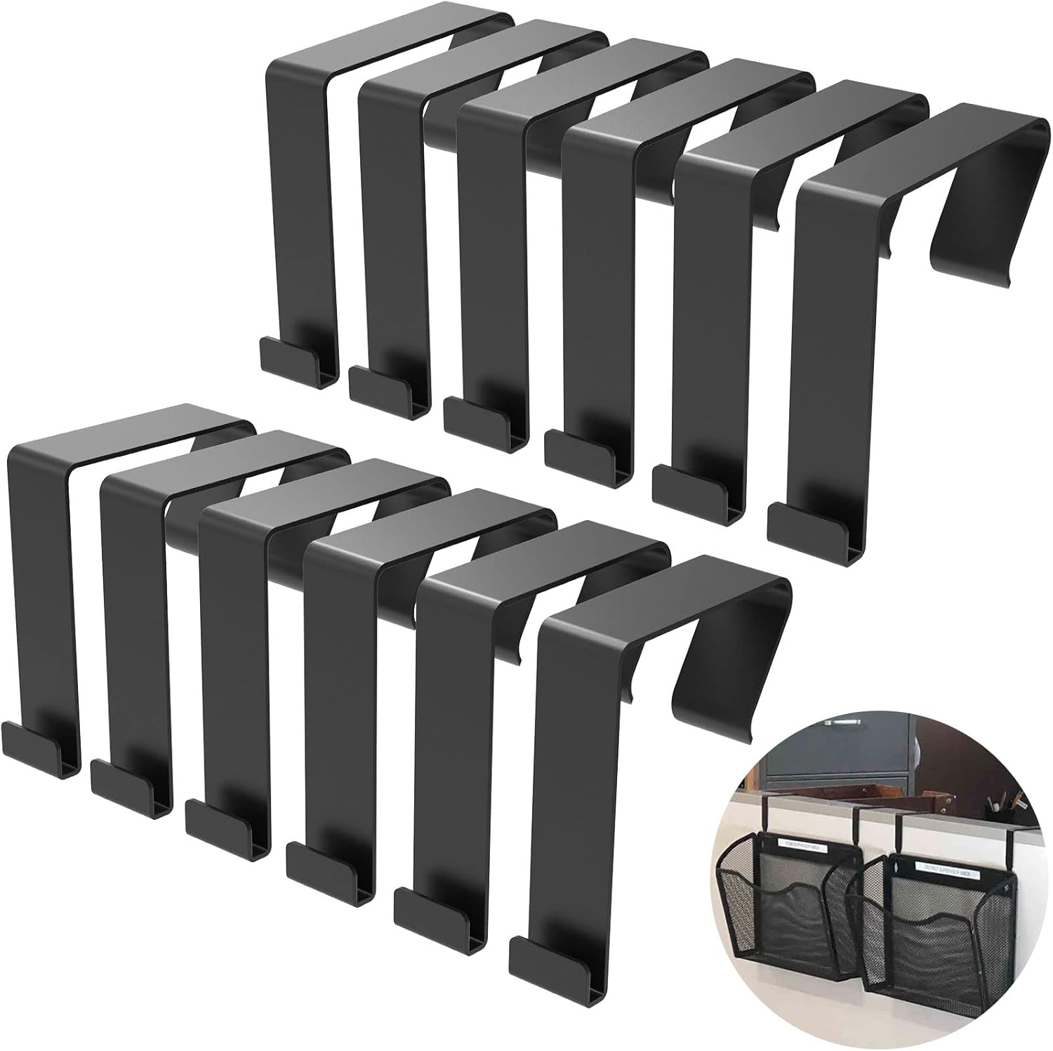 KOPKIO 12 PCS Office Cubicle Hangers Over The Door Hook