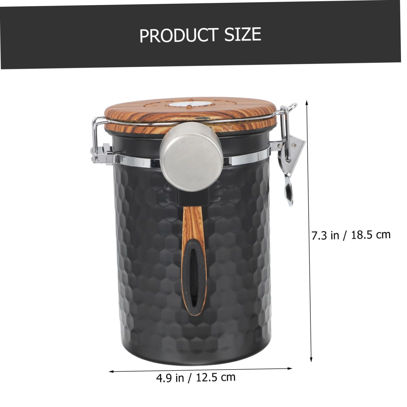 PRETYZOOM Frasco Sellado de Granos de Café Acero Inoxidable Contenedor para Alimentos Secos Bote Hermético para Almacenamiento de Cocina Tapa para Café o Snacks