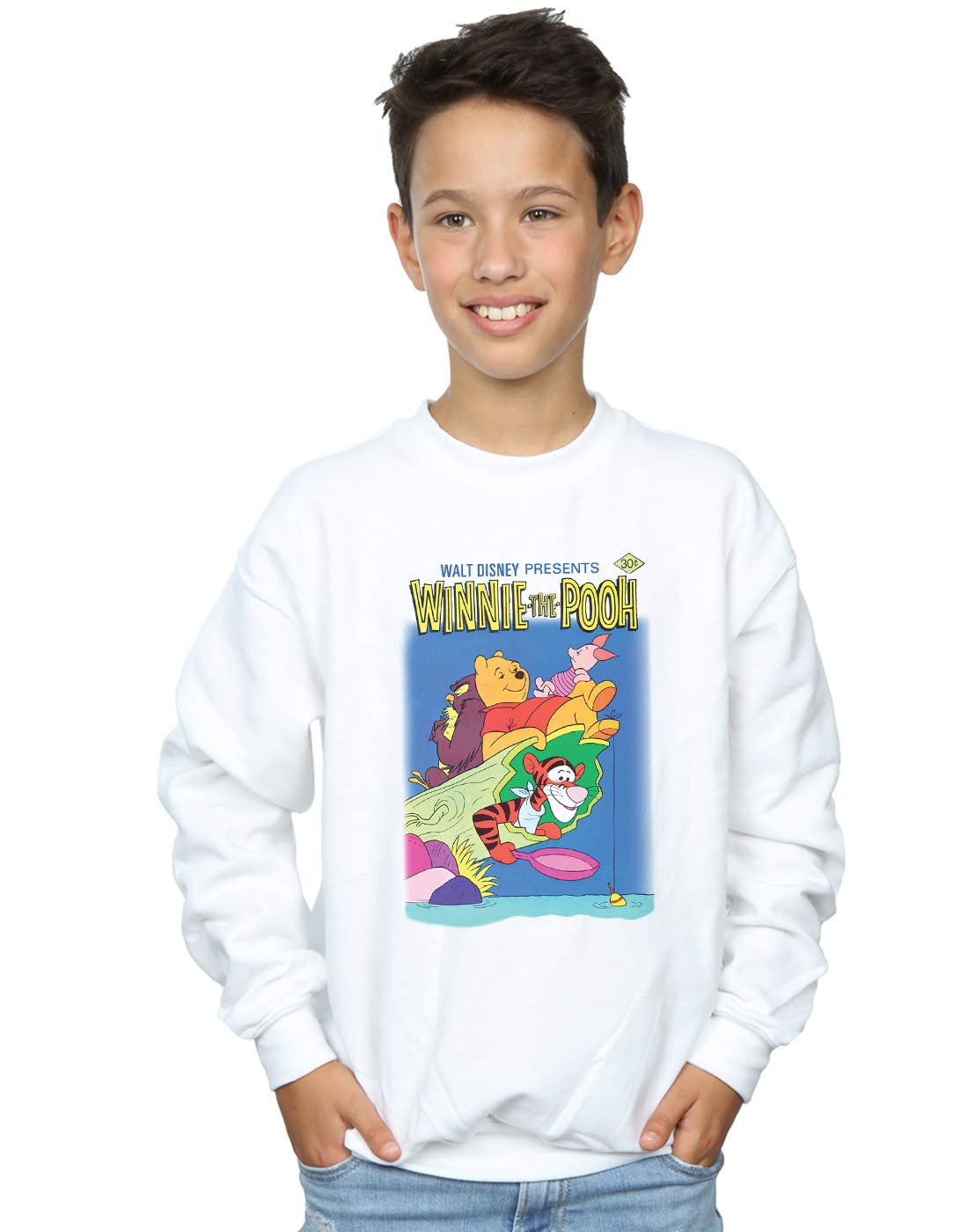 Disney Boys Winnie The Pooh Poster Sweatshirt White 12-13 years