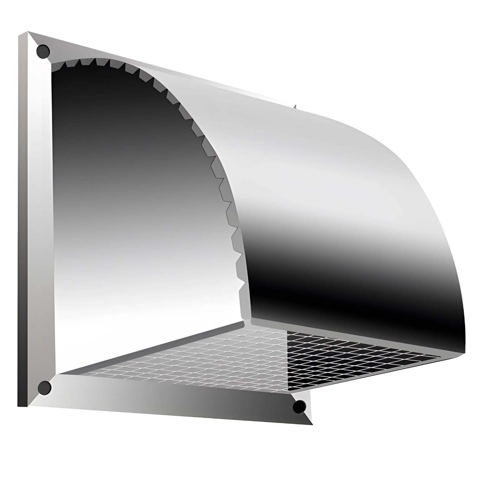 Grille de protection d'aération inox 10,2 cm facile à installer