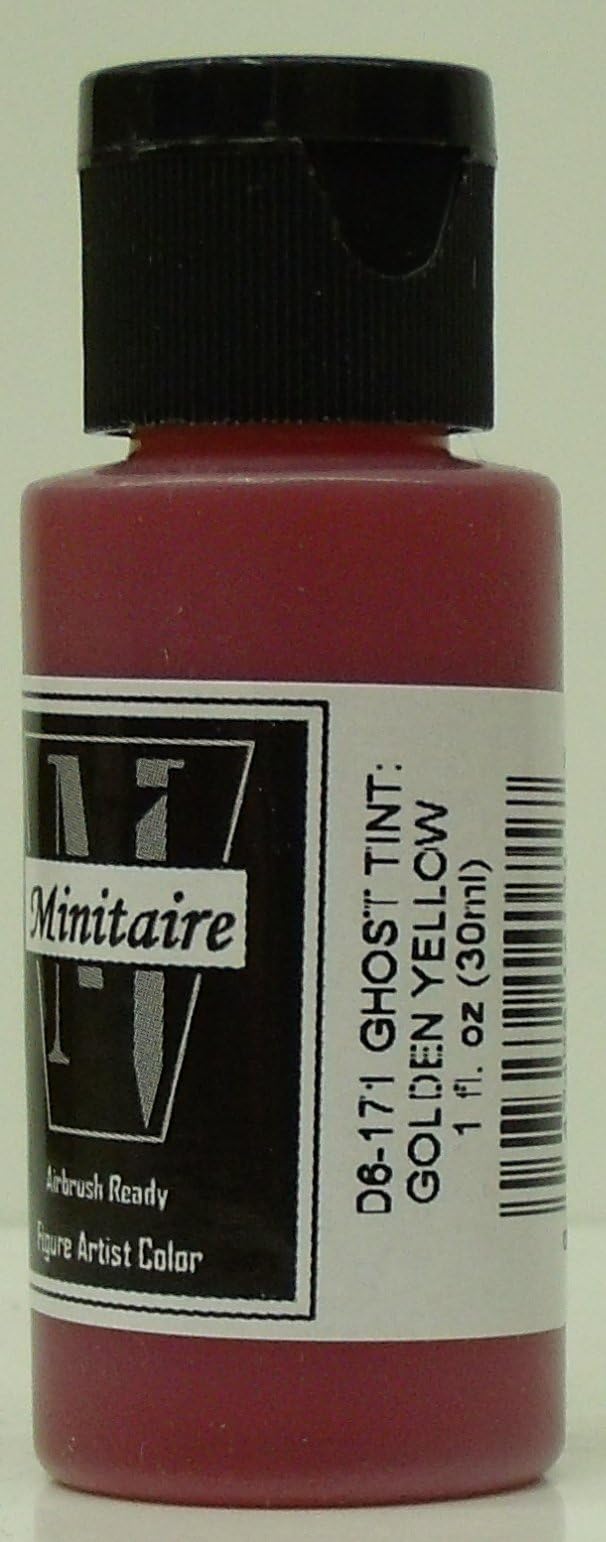 Badger Airbrush Minitaire airbrush paint GHOST TINT GOLDEN YELLOW 1oz/60ml D6-171