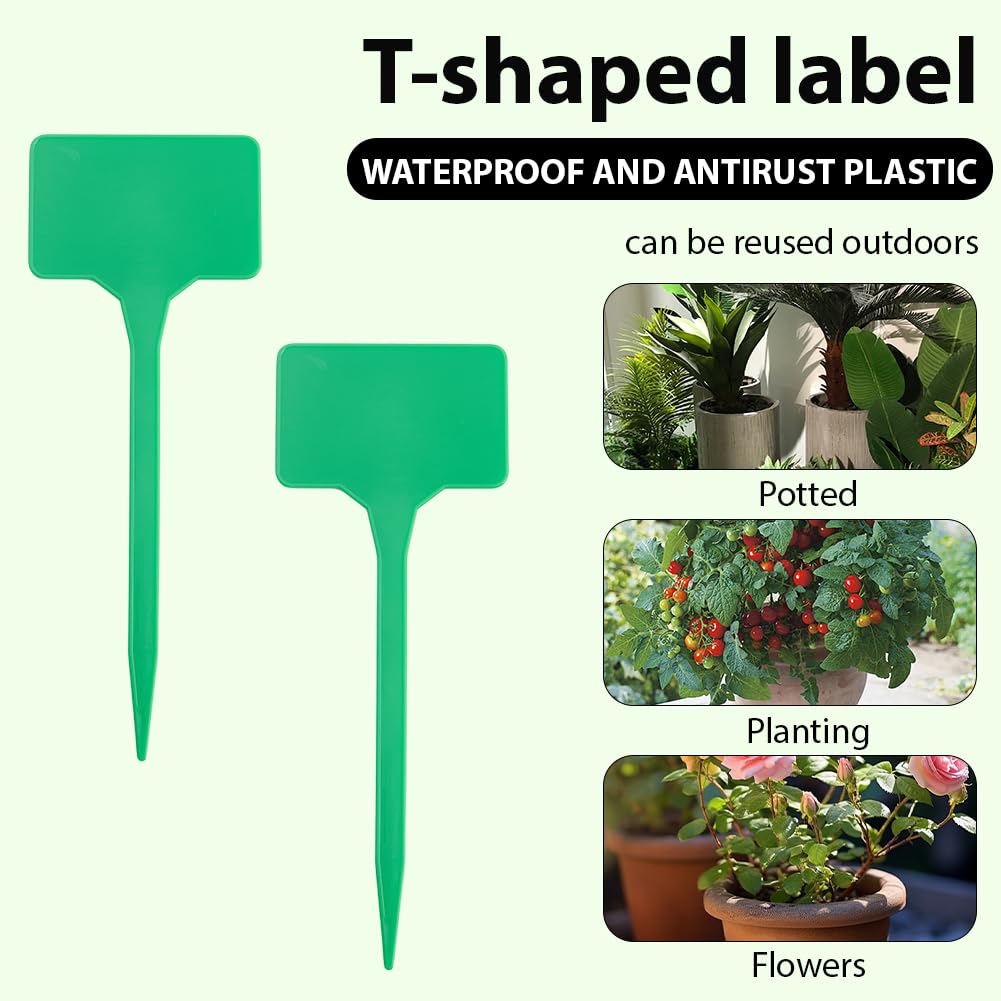 50 étiquette Grande Taille pour Plantes Marqueur de Jardin en Plastique Étanche en Forme de T pour Semis Fleurs Légumes Fruits Herbes Aromatiques Pépinière Jardinage Extérieur Semis.