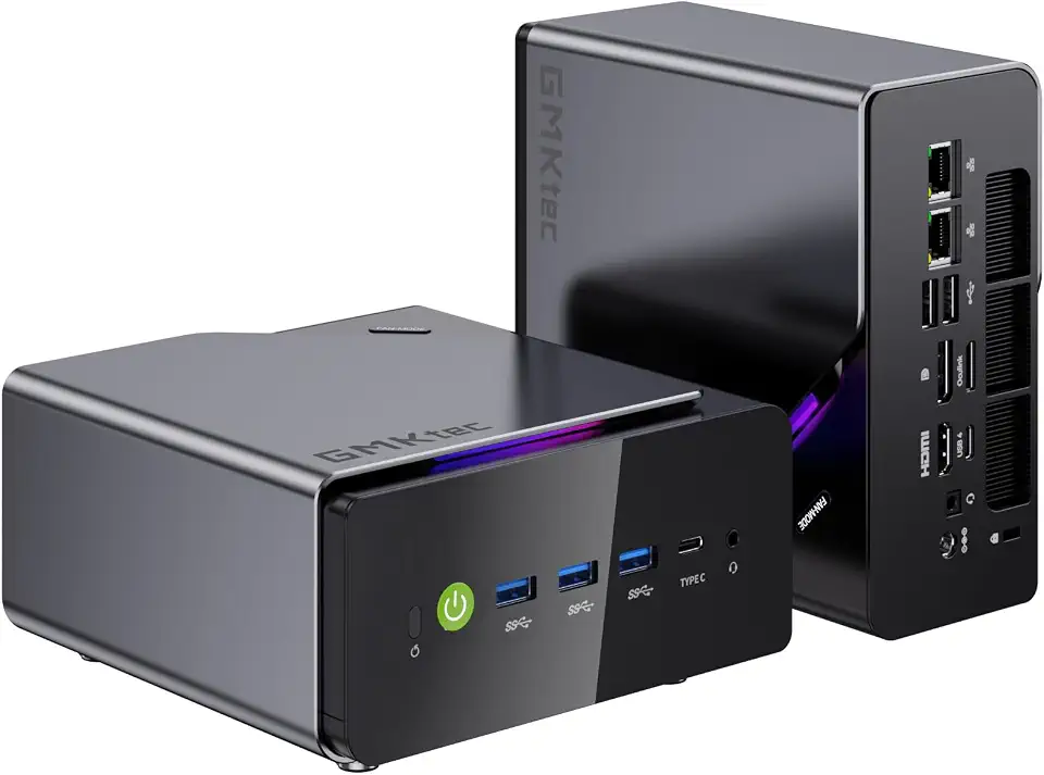 Gmktec K15 AI Mini PC Oculink Intel Ultra 5 125U Processor 32GB DDR5 512GB SSD, Desktop Computer AI Boost, 3X M.2 2280 Storage Expansion, Dual NIC 2.5GbE, HDMI 2.1, USB4
