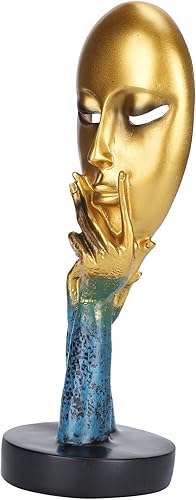 Miniatura 7 de 01 Escultura abstracta de la cara, estatua creativa y abstracta, figura de resina, escultura de personaje nórdico, decoración de arte, hogar,