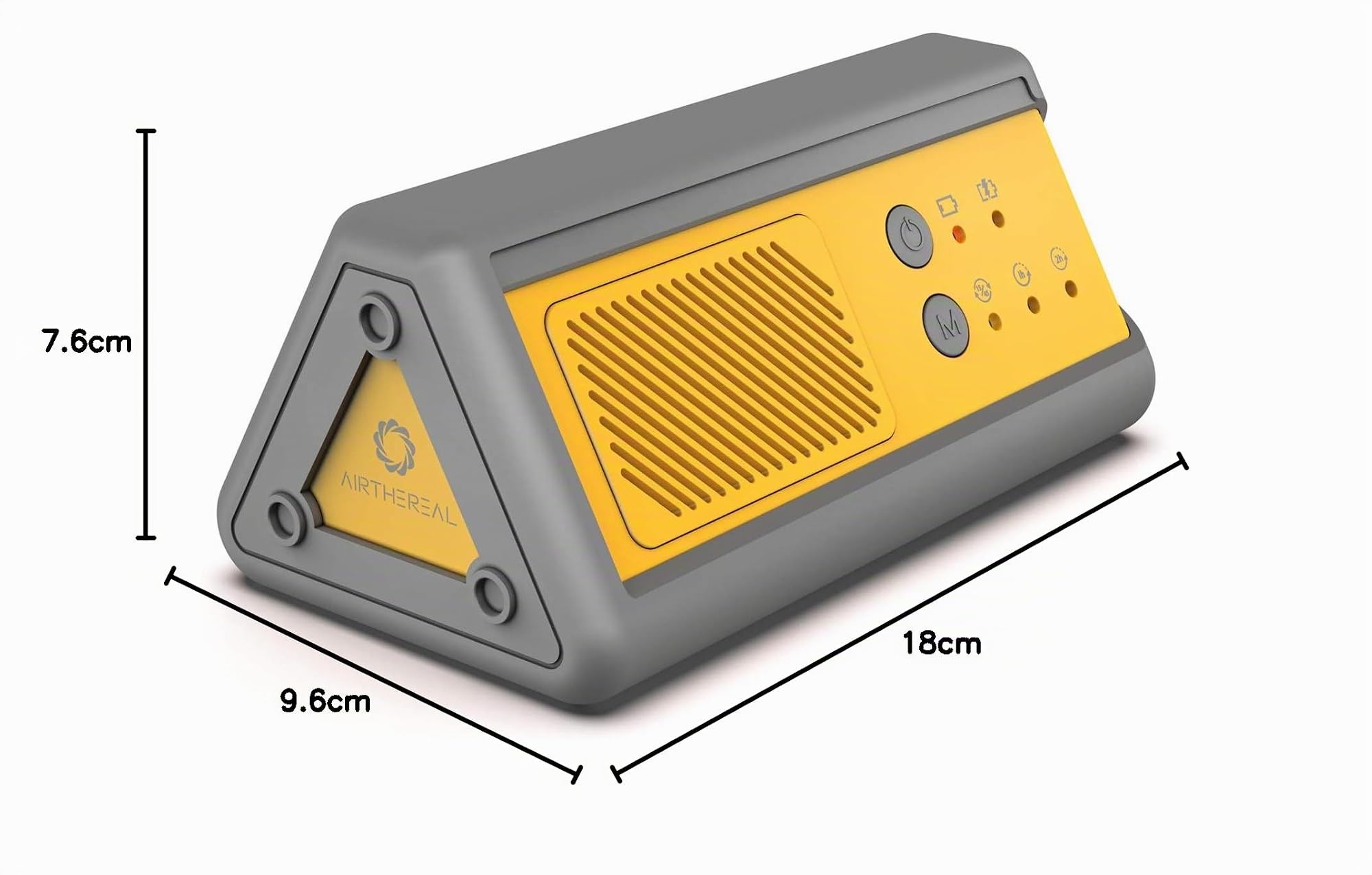 Airthereal PA1K-GO Generador de Ozono Portátil, Inalámbrico y a Batería | Eliminador de olores compacto para coches, baños y oficinas. Batería recargable de larga duración, eficiente y silencioso.