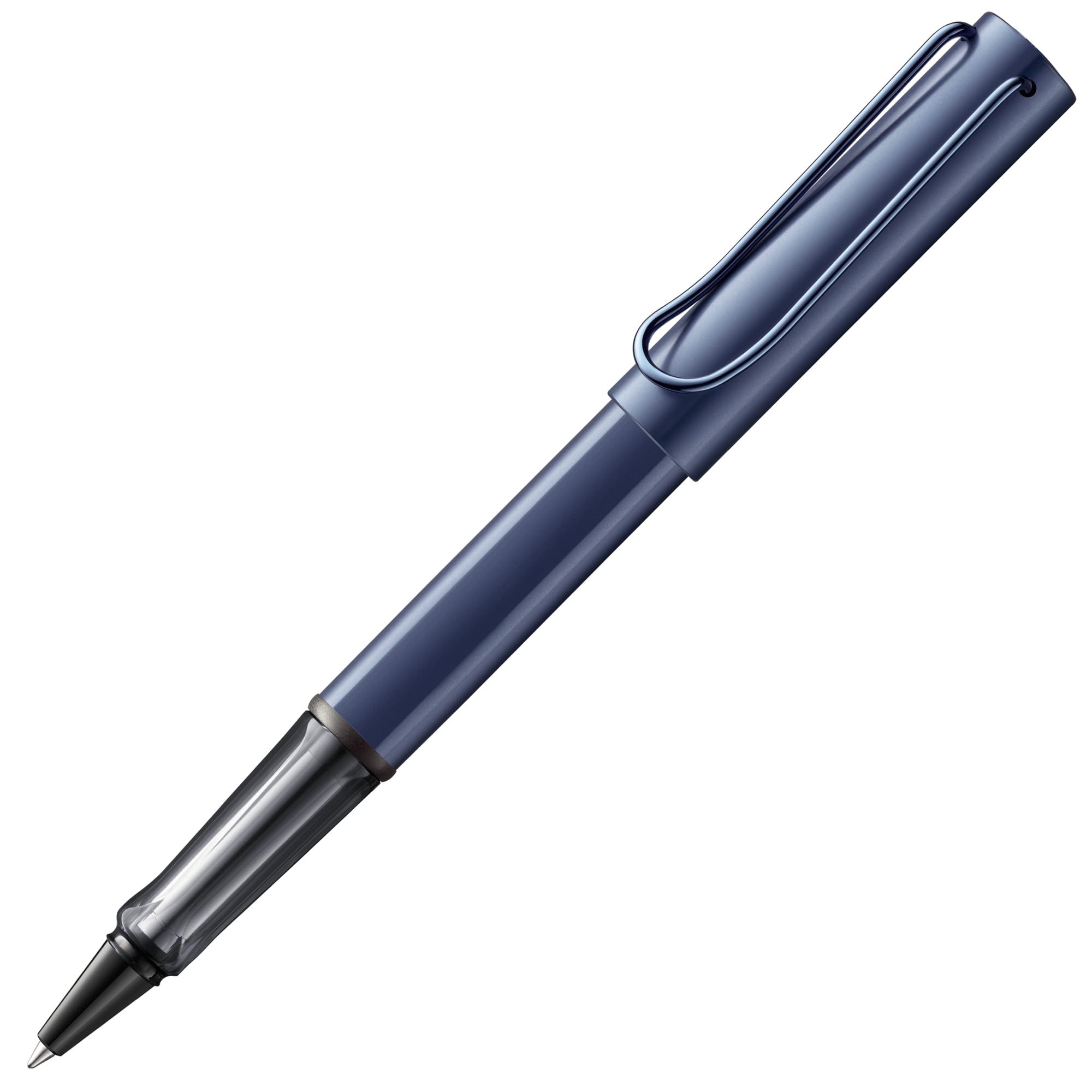 Lamy Lx blue Tintenroller in Strichbreite M | Lamy Tintenroller mit ergonomischem Griff & Aluminiumgehäuse - mit Tintenrollermine M 63 in schwarz & Metalletui