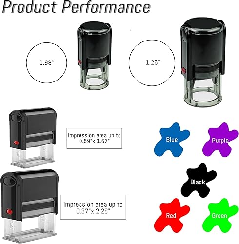 Miniatura 2 de Sello personalizado con autoentintado de dirección de retorno, sello personalizado con logotipo de texto  Sello de logotipo de negocios  Sello de