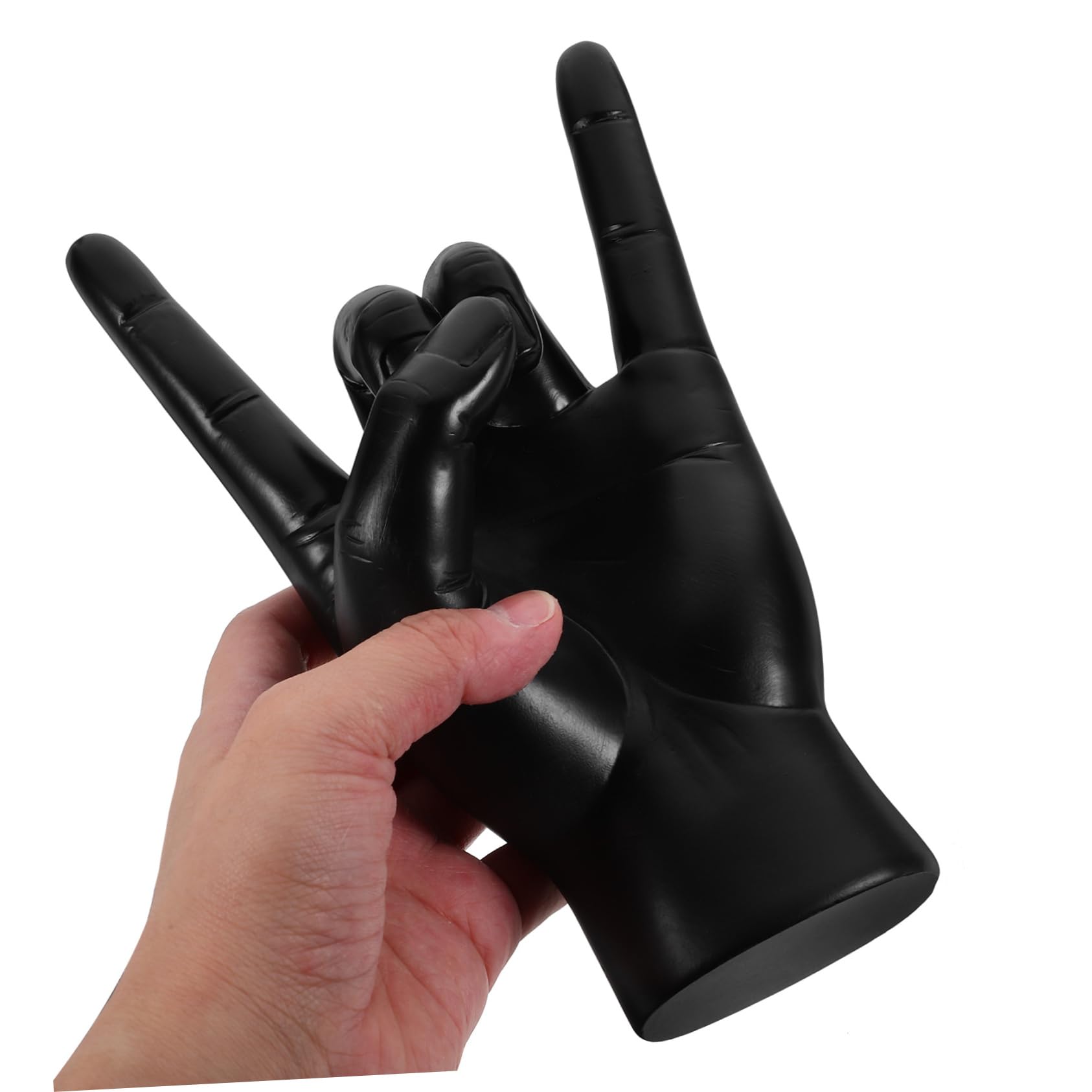 ZXQUEGF 4 Pezzi Modello di Musica Rock Resina Artigianato per la casa del Dito Statua Scultura in Stile Nordico Gesto Mano Astratta Decorazione della Camera da Letto