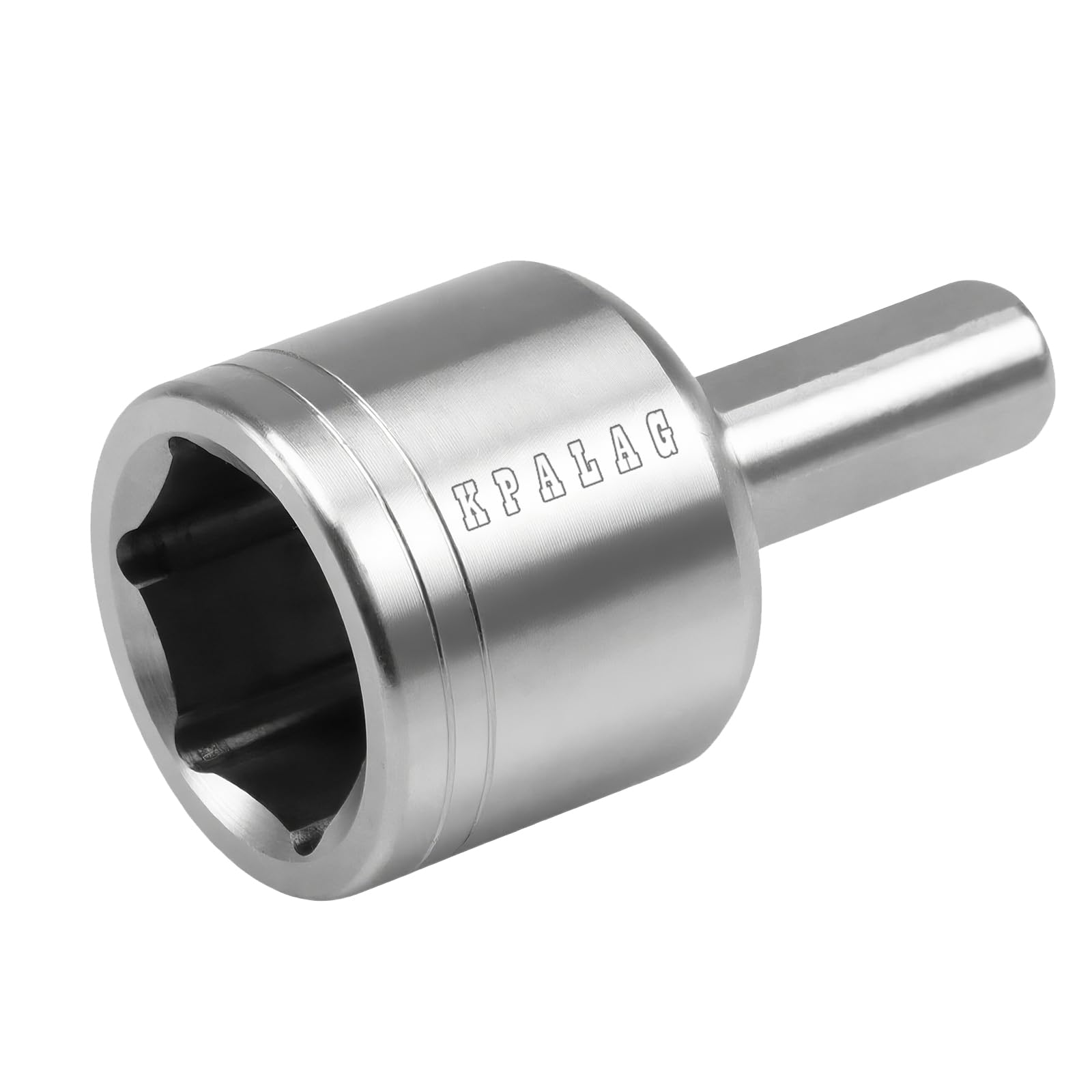 Upgraded Stainless Steel Scissor Jack Socket Drill Adapter Compatible with 3/8" and 1/2" Power Drills for 3/4" Hex Drive Jacks