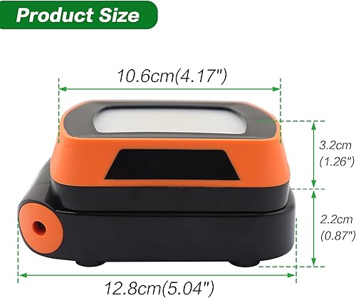 Miniatura 6 de Luz de trabajo LED recargable con base magnética y gancho para colgar, IP65 impermeable, portátil, iluminación para lugares de trabajo para