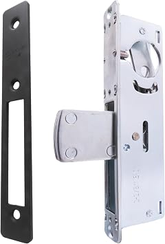elox Swinging Narrow Stile Aluminum Door Mortise Deadbolt Lock, Swinging Deadbolt, 1-1/8" Backset, w/Bronze Duronodic Finish faceplate