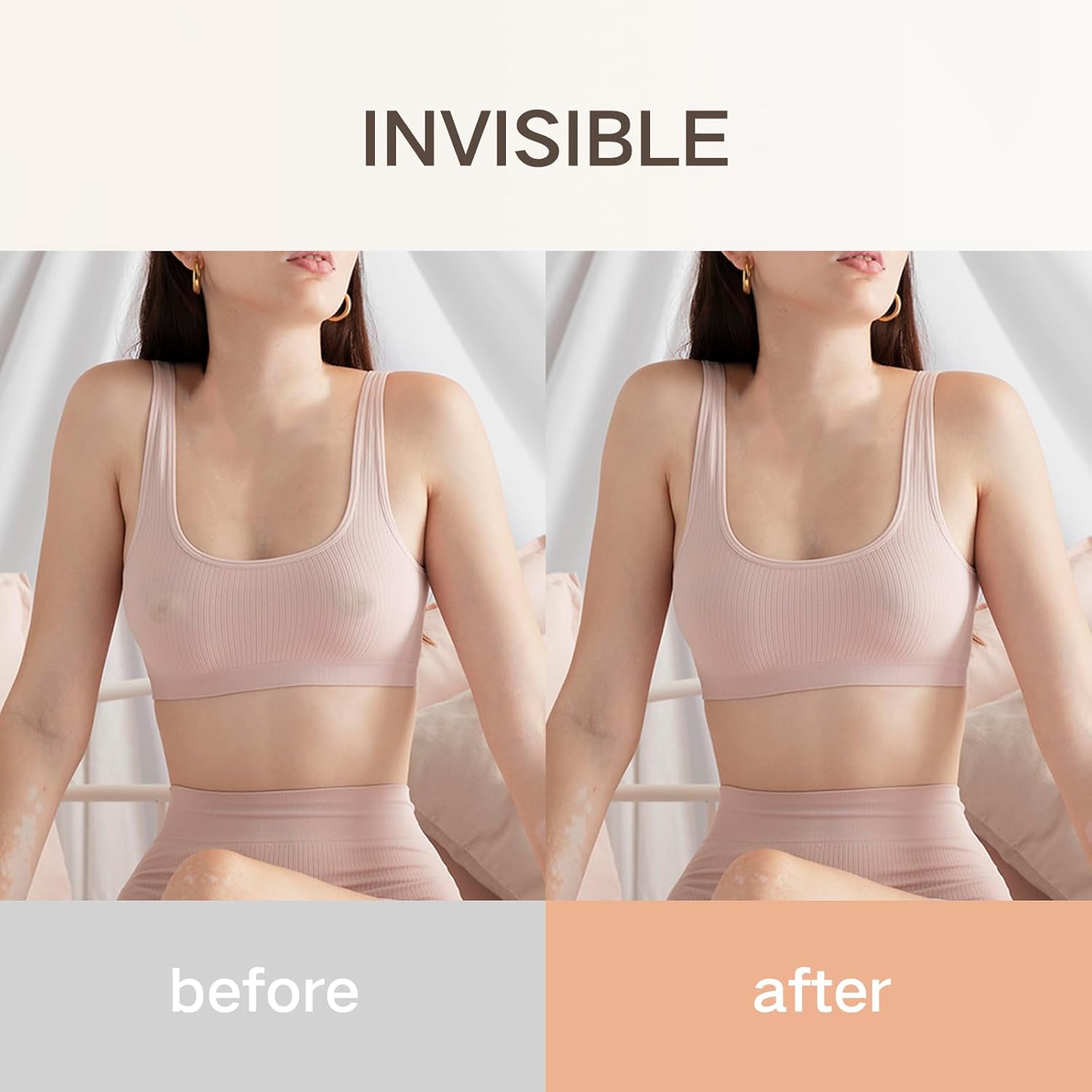 Nipple Covers for Women,Seamless Reusable Adhesive Silicone Nipple Pasties - Image 4