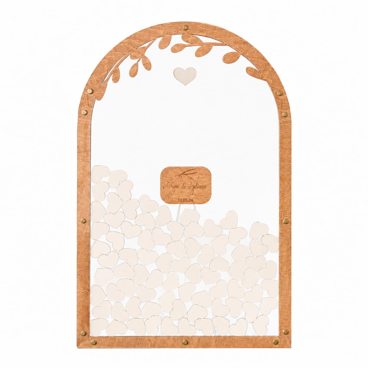 Livre d'or en bois de qualité supérieure, cadre souvenir 28x45 cm