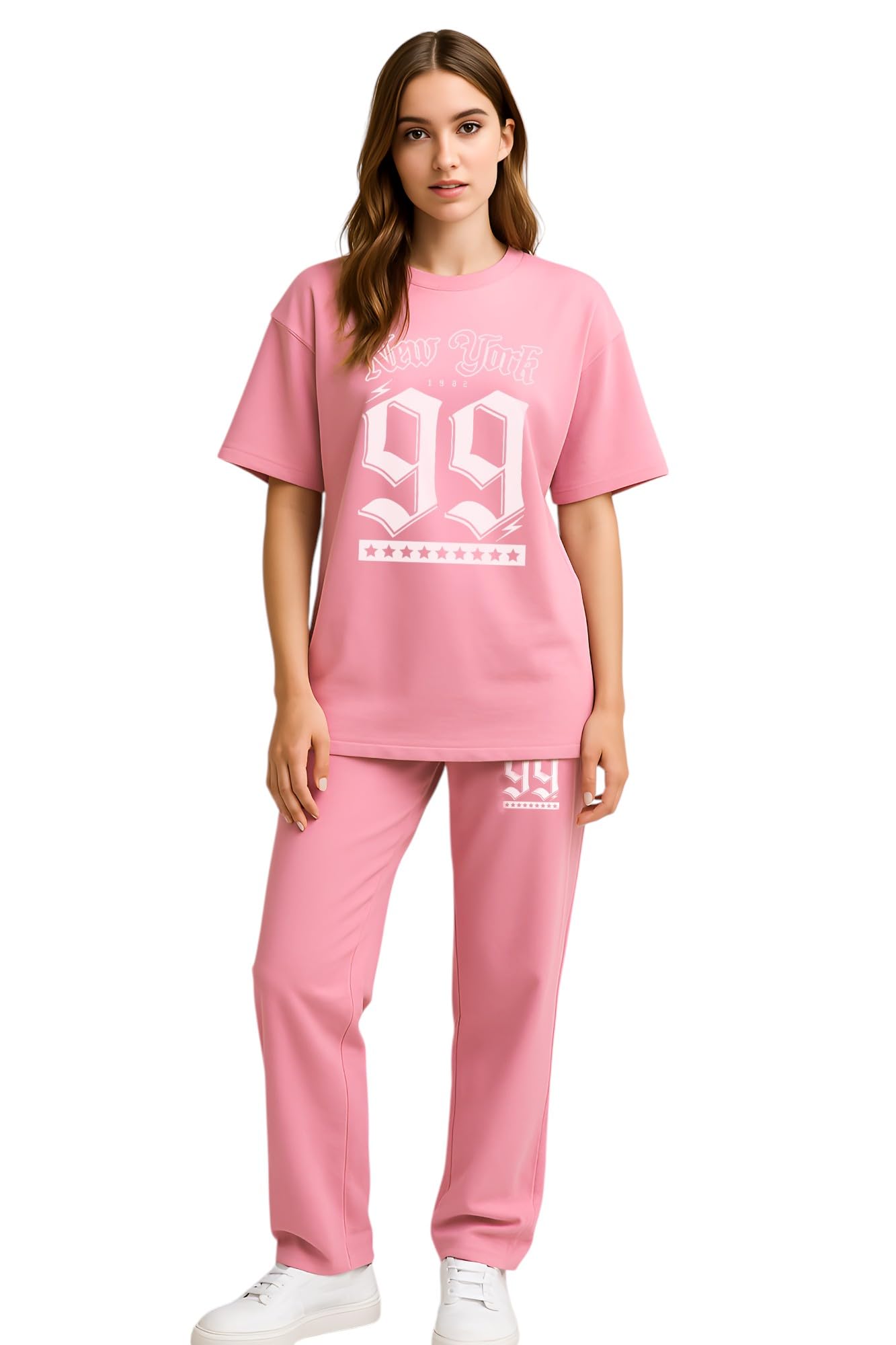 my swag Co-ord Set for Women | Stylish Oversized Night Suit | Cotton Loungewear with T-Shirt and Pajama Pants-picture-18