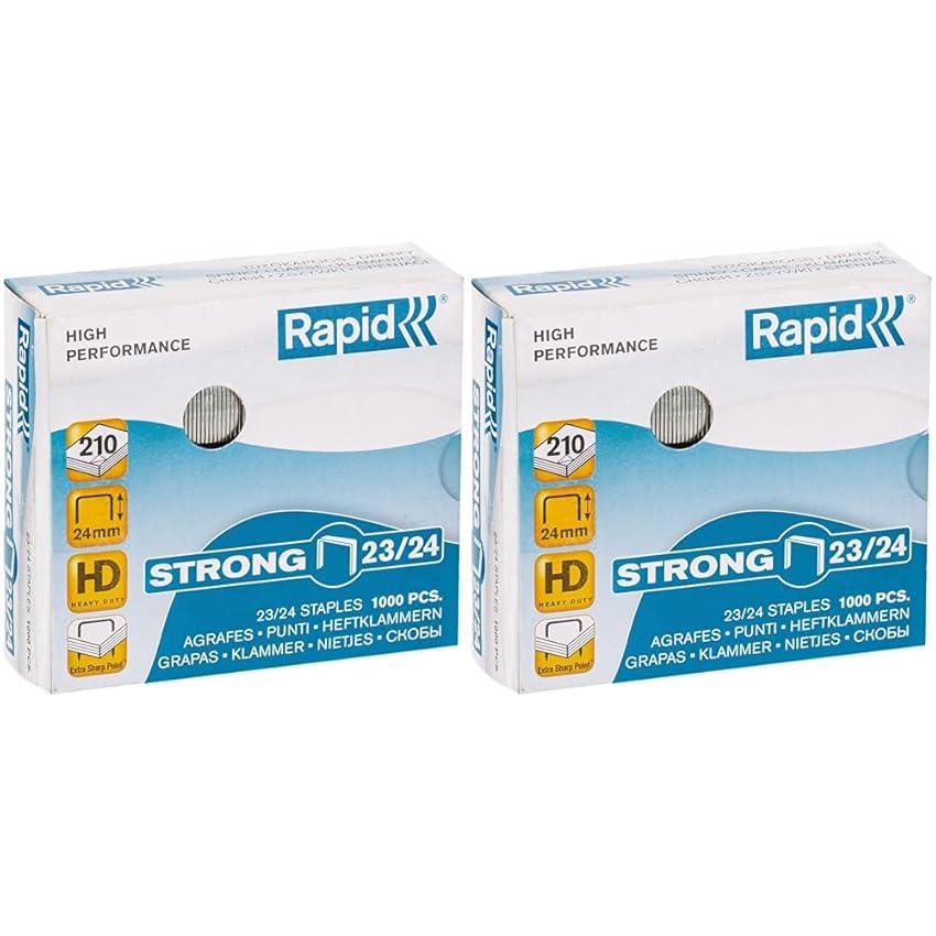RAPID Punti metallici Strong 23/24-24870500 (Confezione da 2)