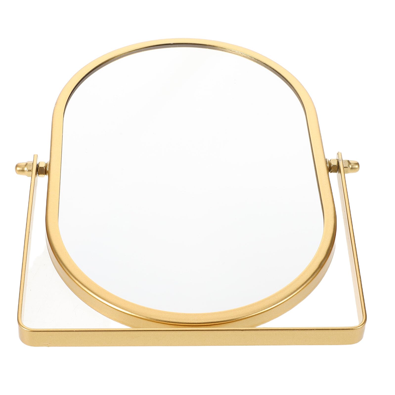 Miroir de maquillage pliable 23 cm doré Housoutil en métal avec rotation 360