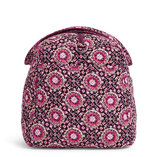 Vera Bradley Women's Signature Cotton Large Travel Duffel Travel Bag, Raspberry Medallion, One Size