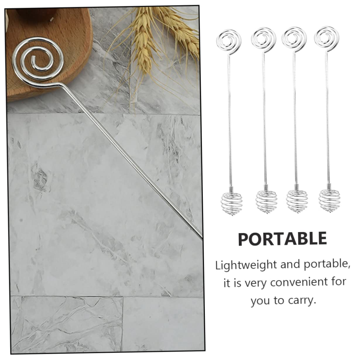 ABOOFAN 2pcs Honey Stirrer Stainless Steel Honey Stirring - View #8