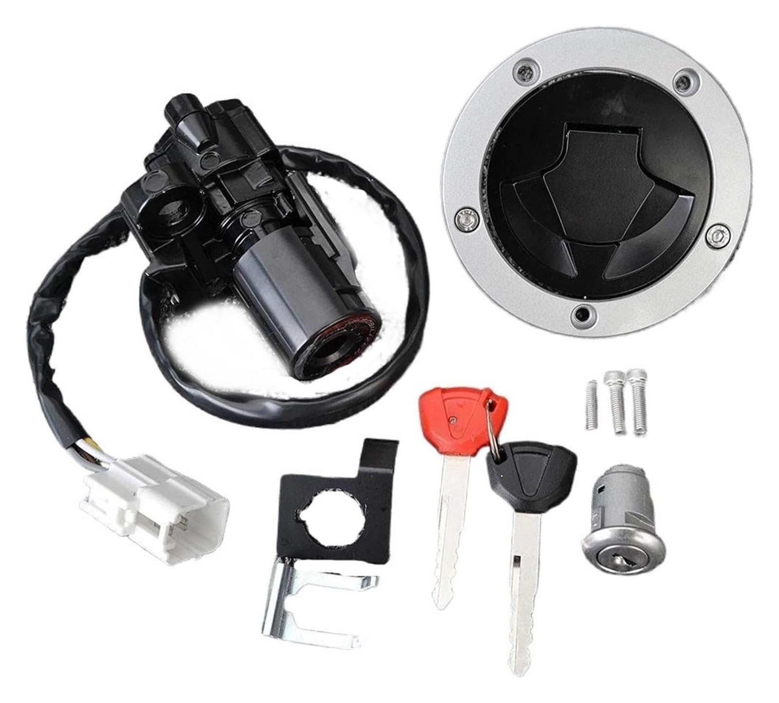 Cerradura De Encendido para Kawasaki para Ninja 1000 para ZX1000 2018-2019 27005-0608 Interruptor De Arranque Encendido Motocicleta Bloqueo Tanque Gasolina 2 Llaves