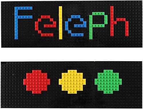 Miniatura 5 de Feleph 9 piezas Technic Brick 16x16 Placa negra 13 con agujeros y pin Pixel Art Painting Bloques clásicos compatibles con 65803 3673 Principales