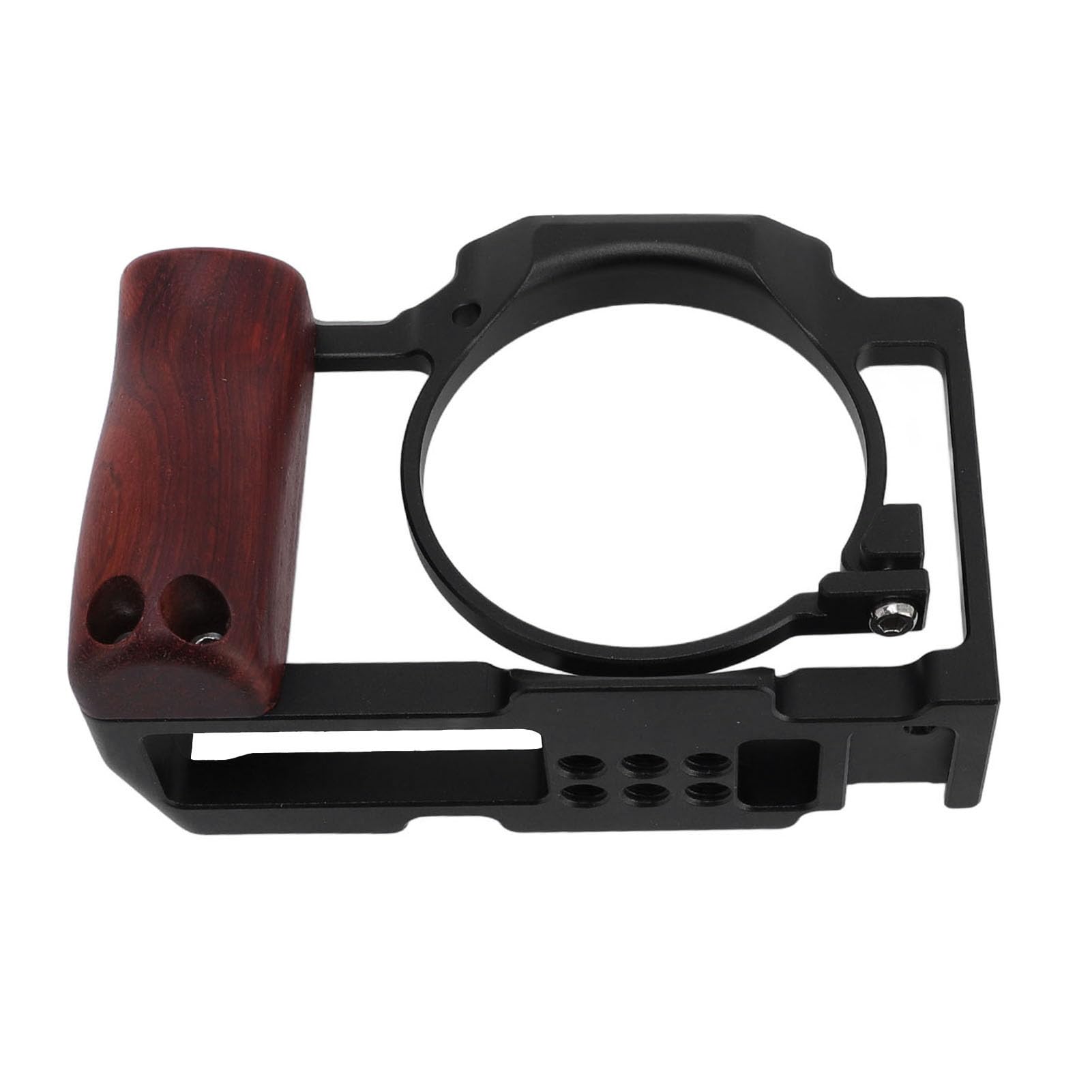 Naroote Gabbia Fotocamera per ZV1, Gabbia DSLR Protettiva Leggera in Lega di Alluminio Rig Video con Supporto per Slitta Fredda e Fori per Viti da 1/4 di Pollice, Cuscinetto Antiscivolo, Ideale per